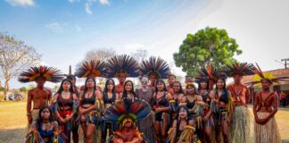 Visita da primeira-dama de MT, Virginia Mendes, à Aldeia Meruri, em General Carneiro Crédito - Jana Pessôa/Unaf