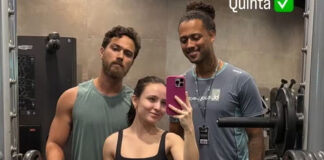 Larissa Manoela e André Luiz Frambach exibem sintonia durante treino na academia