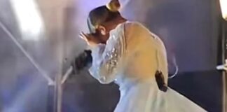 Veja Vídeo – Cantora tem rosto atingido por drone durante show no Peru;