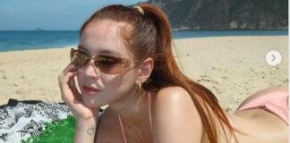 Namorada de Richarlison curte dia de sol em praia do Rio: ‘Saudade do sol’