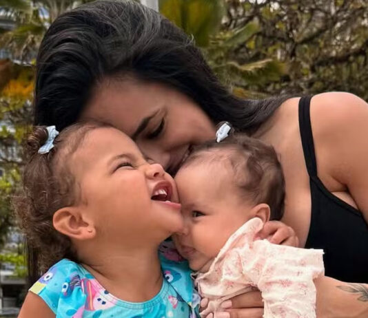 Bruna Biancardi exibe cliques das filhas e web reage: ‘Mel tá a cara do Neymar’