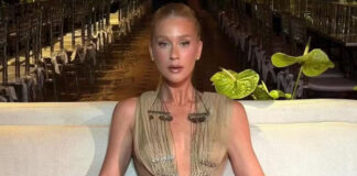 Marina Ruy Barbosa aposta em vestido decotado e chama atenção durante evento