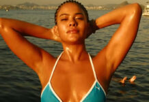 Bella Campos curte passeio de barco e se declara ao Rio: ‘Valeu a pena vender tudo’