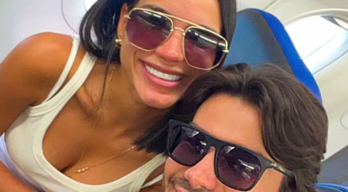 Jakelyne Oliveira e Mariano iniciam lua de mel em Noronha: ‘Quem vai acompanhar?’