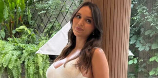 Em dia de sol, Rafa Kalimann exibe barrigão de grávida na beira da piscina: ‘Só nós duas’