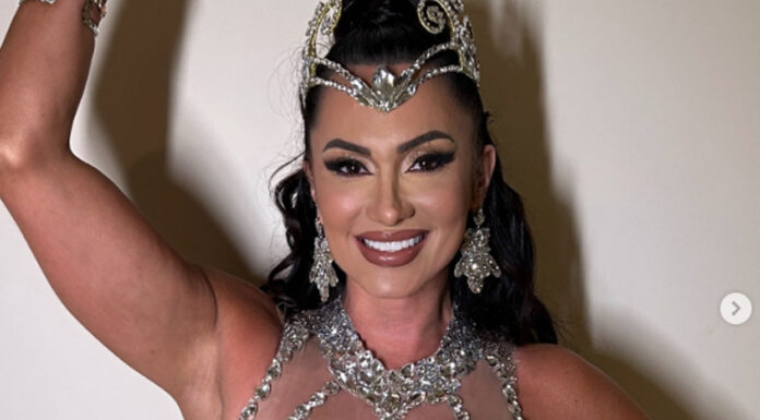 Vanessa Rangeli brilha em evento do Salgueiro e exalta carnaval carioca