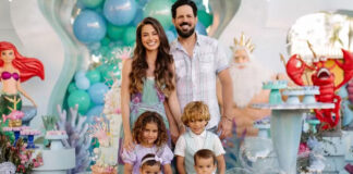 Biah Rodrigues encanta ao surgir vestida de Ariel em festa da filha Fernanda: ‘Desejada’