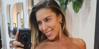 Tati Minerato exibe marquinha e shape definido em dia de bronze: ‘Prontinha’