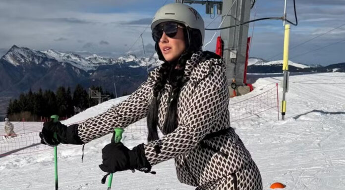 Graciele Lacerda se aventura na neve e esquia pela primeira vez na Suíça: ‘Sim’