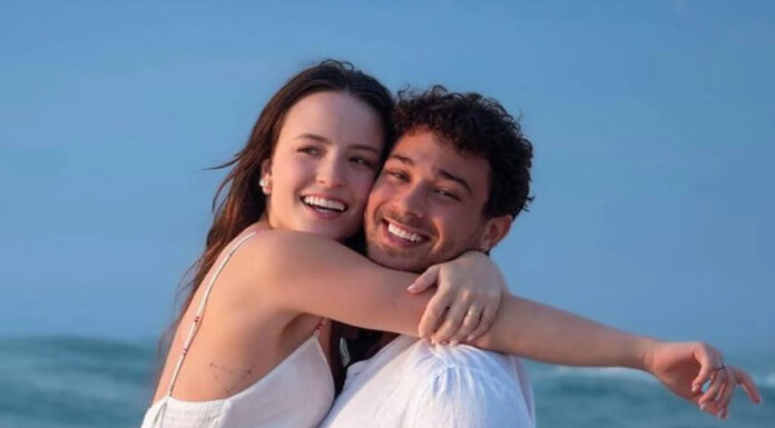 Larissa Manoela exibe boa forma em treino ao lado do marido: ‘Musculo definido’