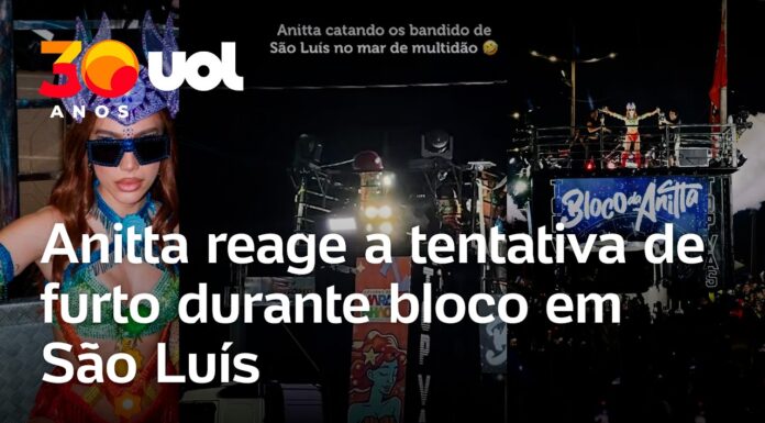 Veja Vídeo – Anitta interrompe trio em São Luís e aponta suspeitos de furto no meio da multidão