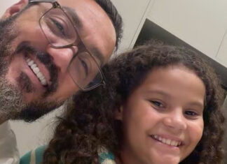 Belo surge em clique raro com a neta Alice e se declara para a menina: ‘Meu amorzinho’