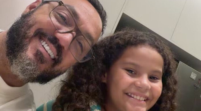 Belo surge em clique raro com a neta Alice e se declara para a menina: ‘Meu amorzinho’