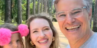 Edson Celulari compartilha momento em família ao lado de Karin Roepke e da filha