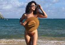 Paula Fernandes posa de topless em Fernando de Noronha: ‘Tira o chapéu’