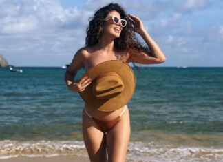 Paula Fernandes posa de topless em Fernando de Noronha: ‘Tira o chapéu’