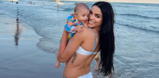 Key Alves exime primeiro passeio da filha na praia: ‘My best friend, the sea, and God.’