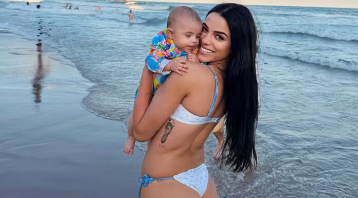 Key Alves exime primeiro passeio da filha na praia: ‘My best friend, the sea, and God.’