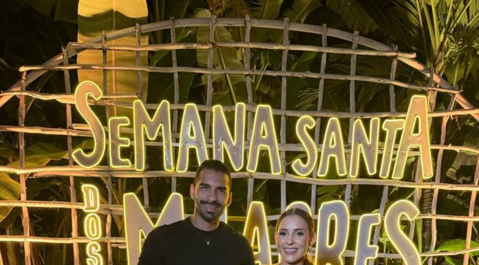 Gabriel Metelo e Daiane Machado Costa curtindo o romance no Caribe brasileiro de São Miguel dos Milagres Daiane Machado Costa