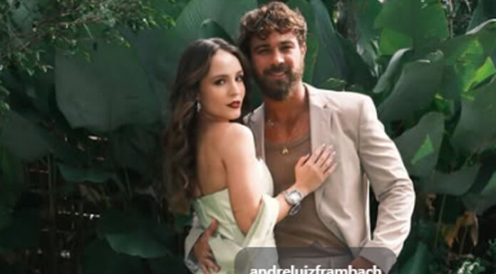 Larissa Manoela e André Luiz prestigiam casamento de amigos: ‘Celebram o amor’