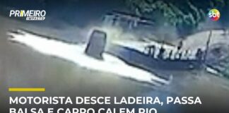 Veja Vídeo – Flagra: carro perde controle, atravessa balsa e cai em rio no Rio Grande do Sul