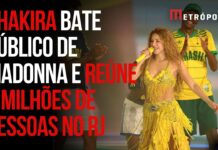 Shakira reúne 2 milhões de pessoas em Copacabana, diz prefeitura
