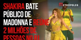Shakira reúne 2 milhões de pessoas em Copacabana, diz prefeitura