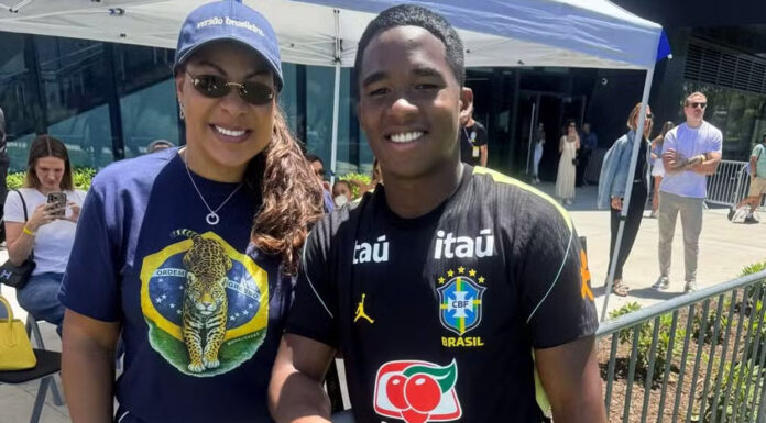 Mãe de Endrick acompanha treino da Seleção e diete jogadores nos EUA
