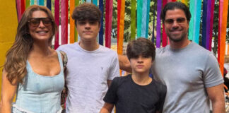 Juliana Paes reúne família em festa junina e filhos chamam rouba cena: ‘Como cresceu’
