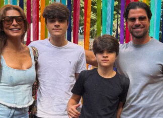 Juliana Paes reúne família em festa junina e filhos chamam rouba cena: ‘Como cresceu’