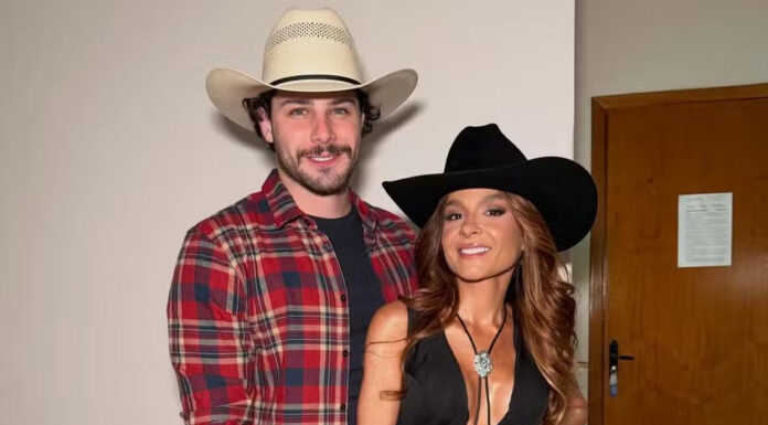 Maiara aposta em look junino combinando com namorado e exibe clima de romance