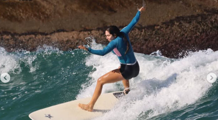 Carol Portaluppi relata susto durante surftrip em Ubatuba: ‘Ondas grandes’