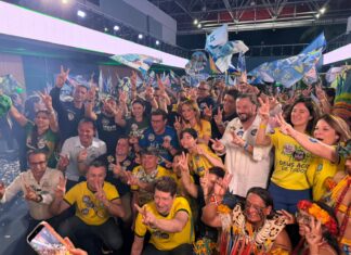 Convidada por Zé Medeiros, Virgínia Mendes participa de lançamento oficial de campanha