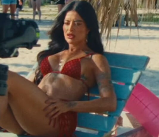 Aline Campos mostra bastidores de ‘Os Farofeiros 3’ e truque com tatuagens