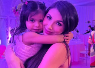Jheny Santucci se declara à Sophia, filha de Arthur Aguiar e Maíra Cardi, em aniversário