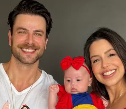 Laís Caldas e Gustavo Marsengo celebra mesversário da filha com ensaio: ‘4 meses’