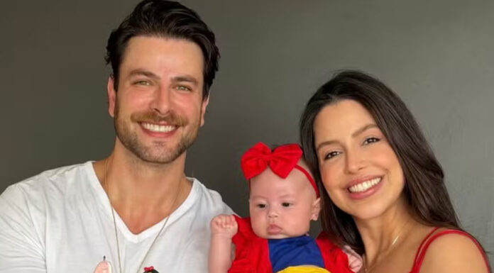 Laís Caldas e Gustavo Marsengo celebra mesversário da filha com ensaio: ‘4 meses’